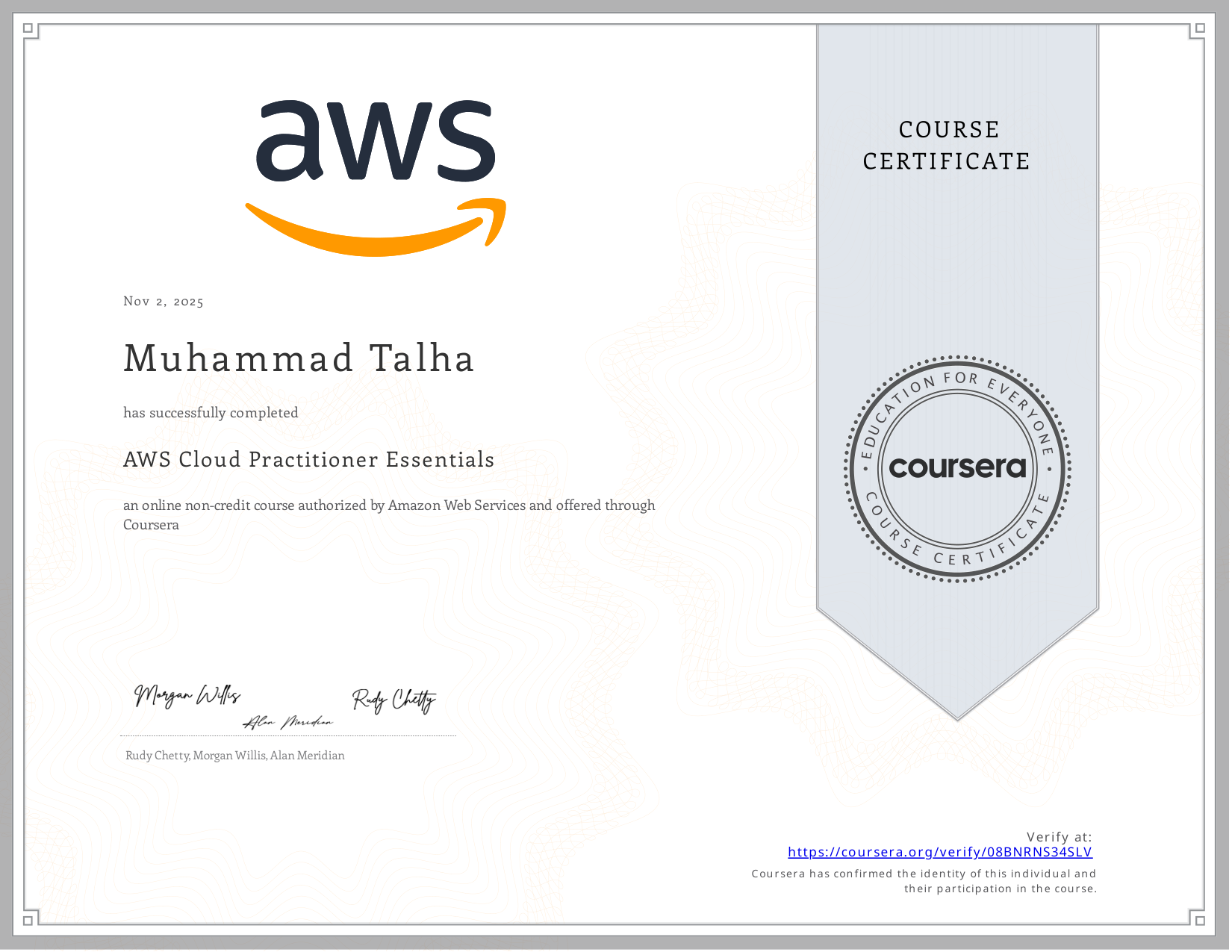 Certificate Preview